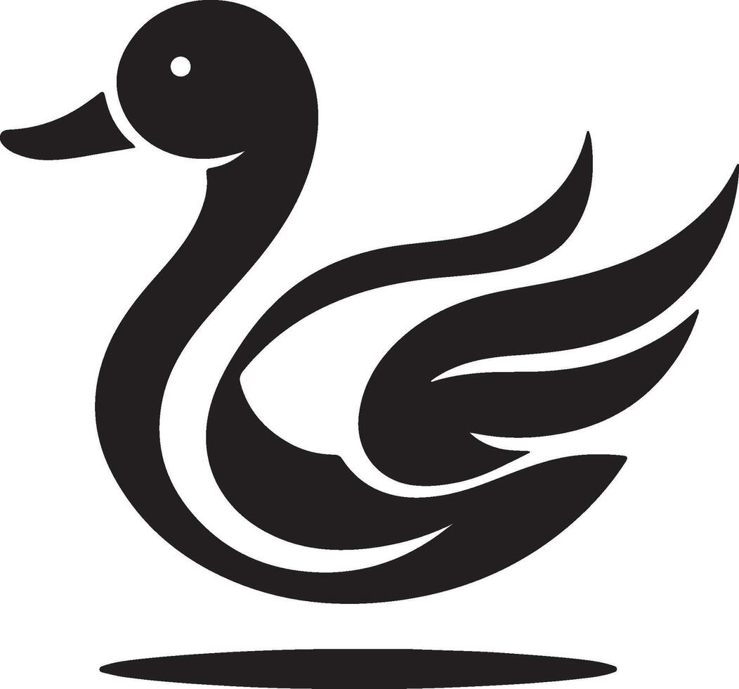 duck silhouette illustration art vector