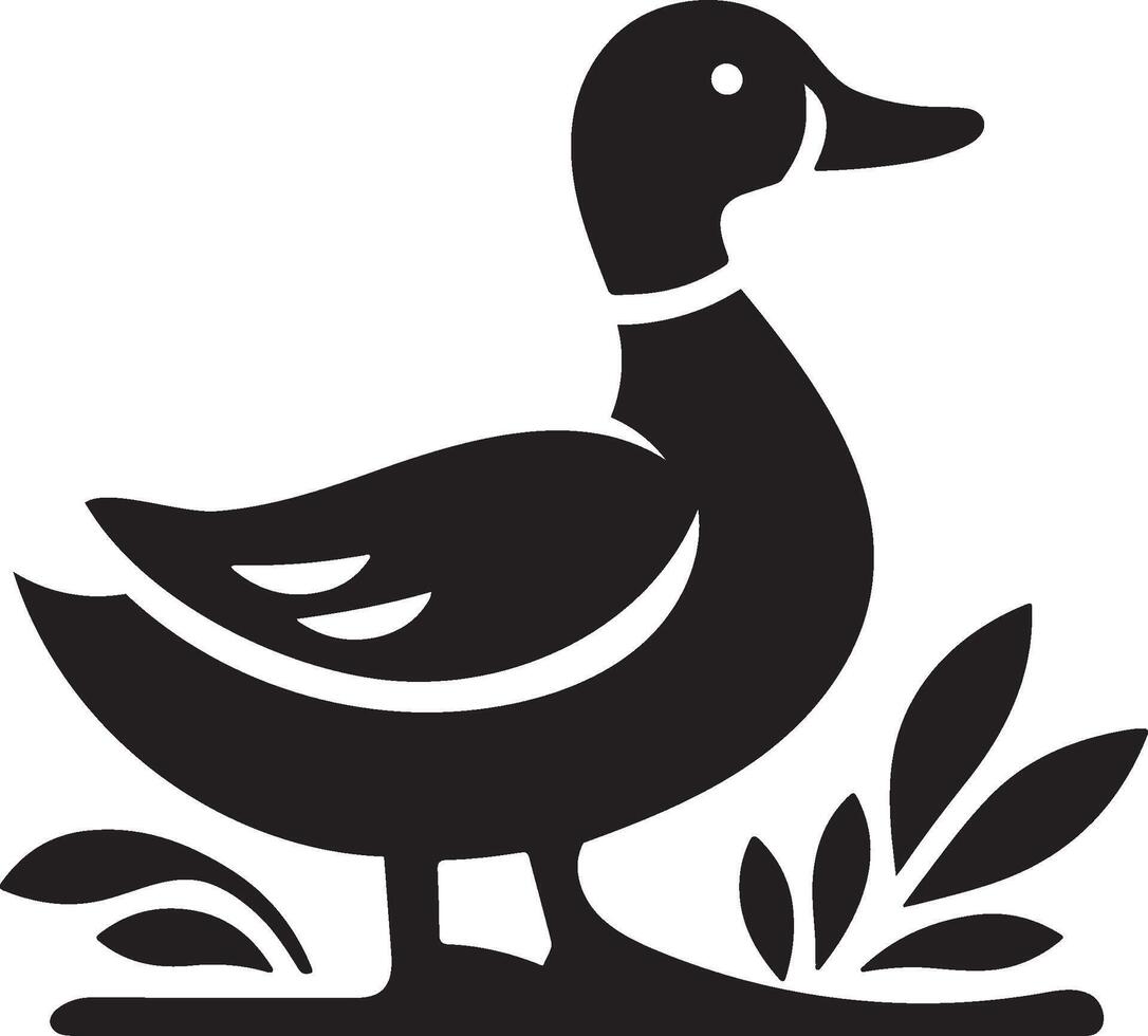 duck silhouette illustration art vector