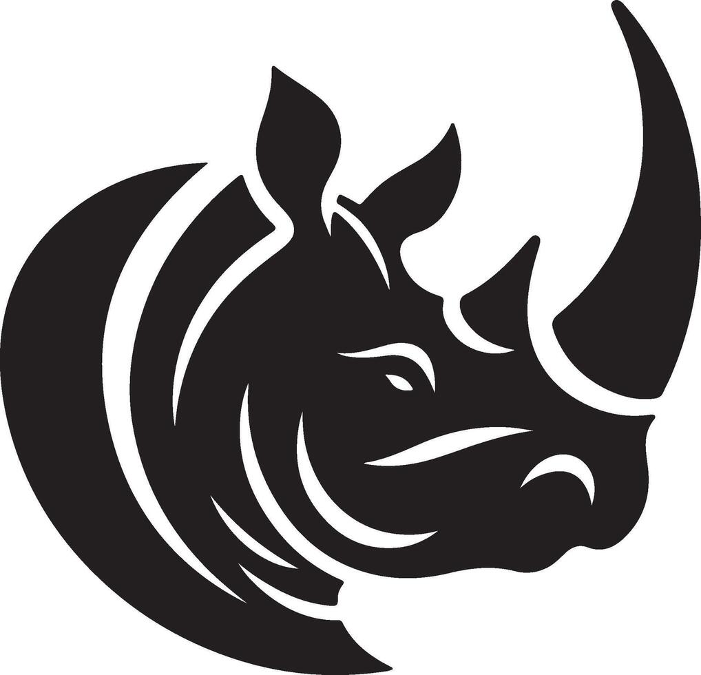 Rhino Head Icon vector