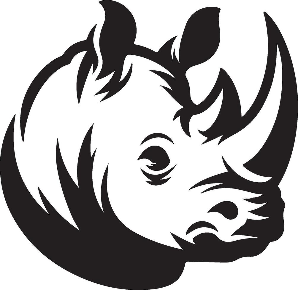 Rhino Head Icon vector