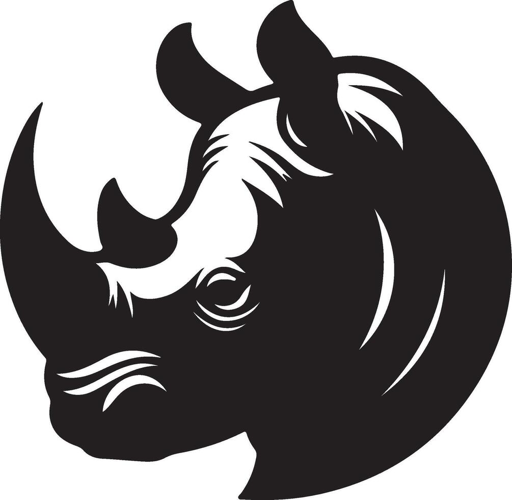 Rhino Head Icon vector