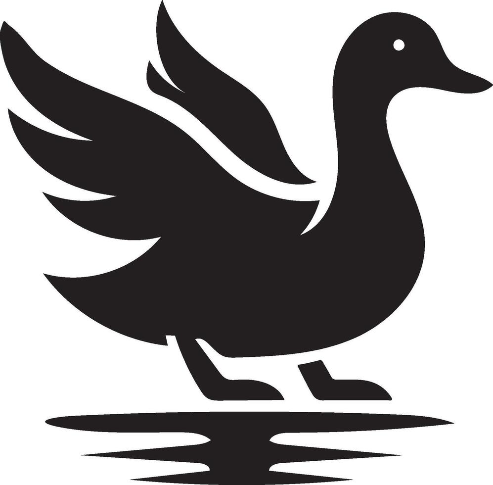duck silhouette illustration art vector