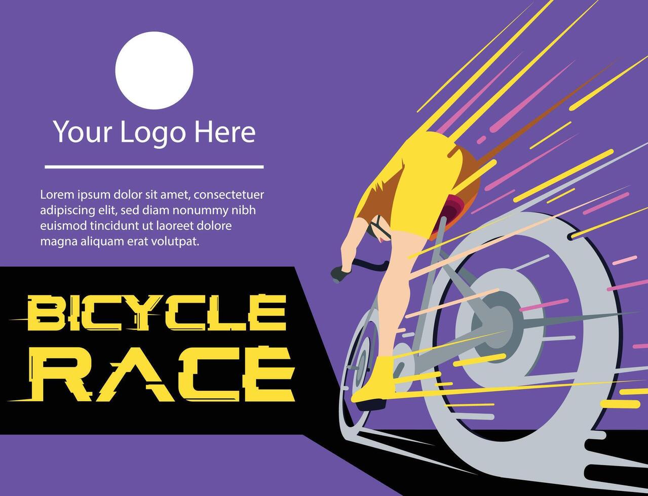 Cyclists cycling riding at fast speed at sport. vector