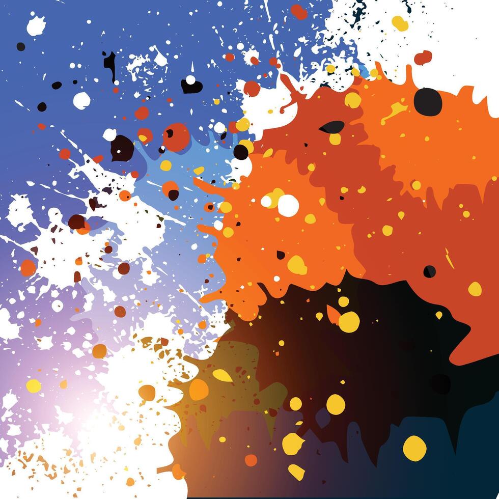 Abstract colorful splash, paints, brush background vector