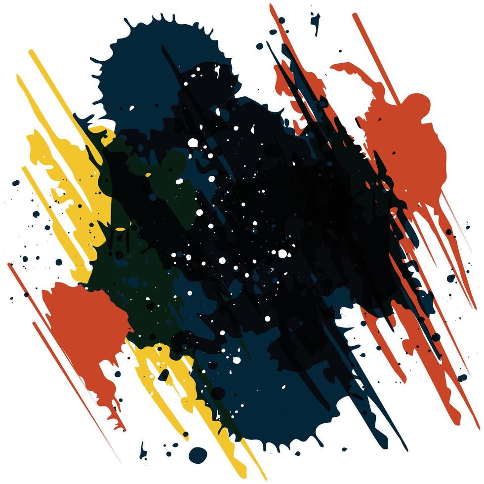 Abstract colorful splash, paints, brush background vector