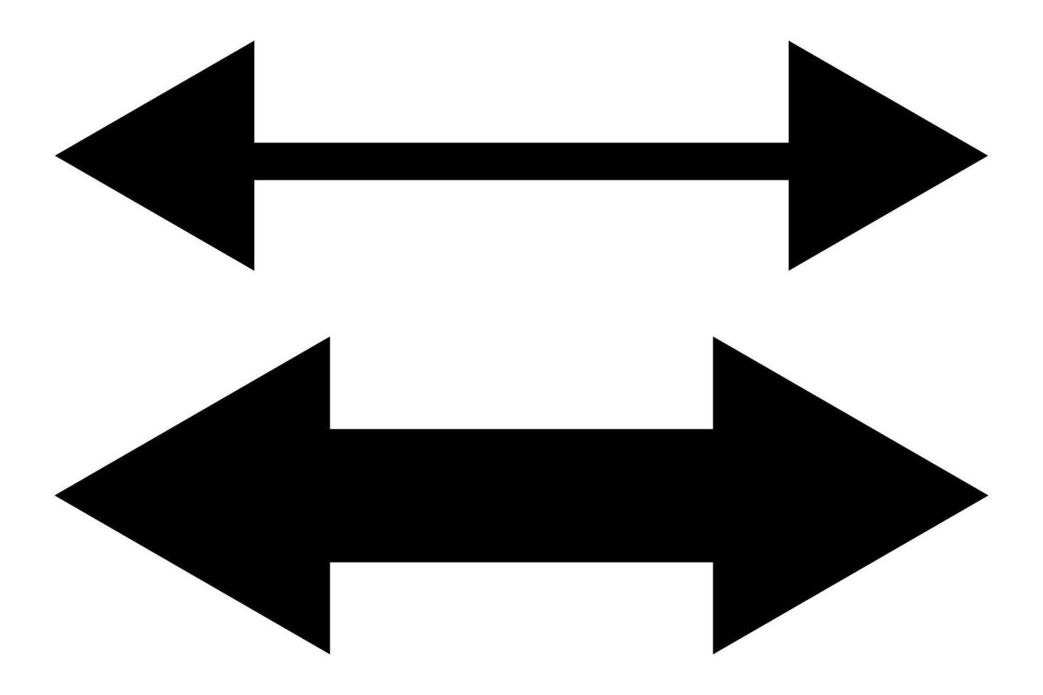 Arrow icon. Additional road sign valid in both directions. Street navigator. vector