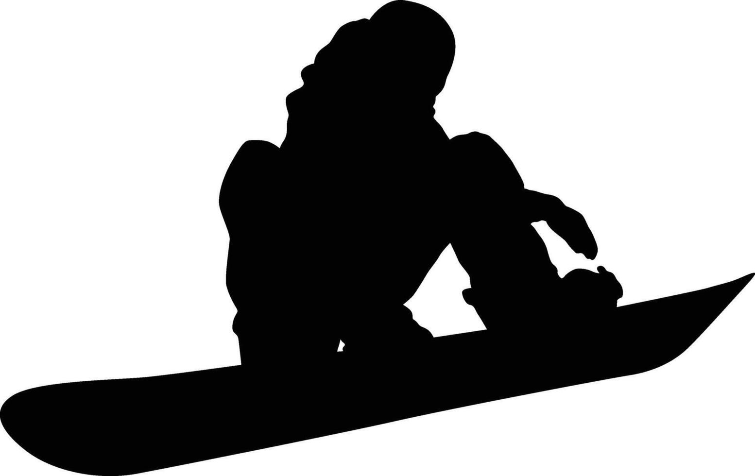 Snowboarding player silhouette full body. Snowboarder posing illustration. People doing extreme sport. vector