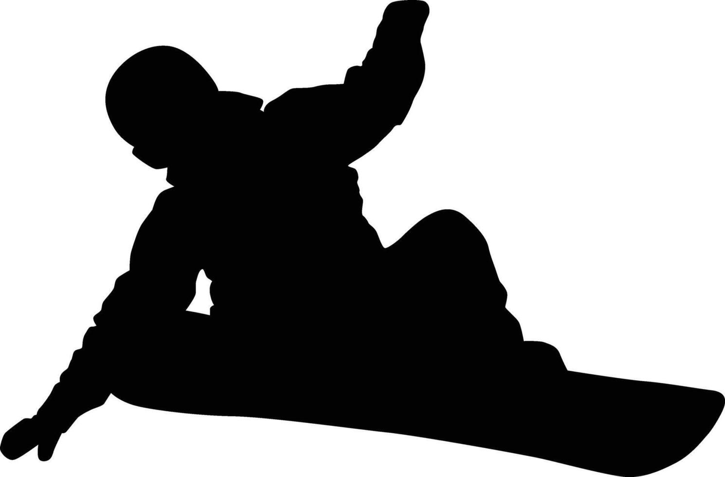 Snowboarding player silhouette full body. Snowboarder posing illustration. People doing extreme sport. vector