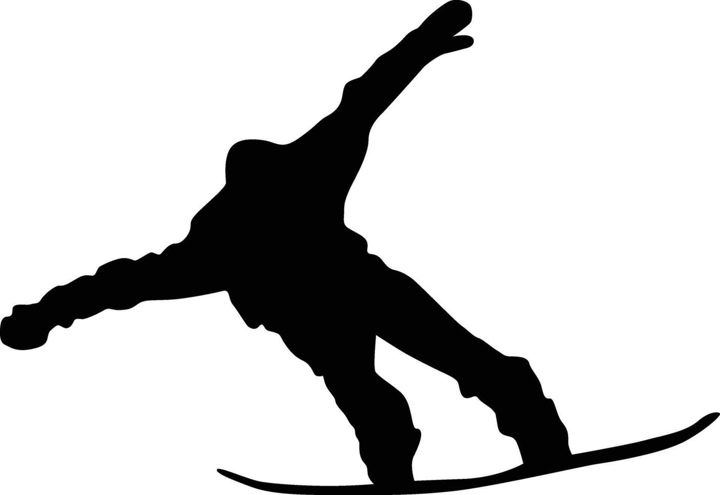 Snowboarding player silhouette full body. Snowboarder posing illustration. People doing extreme sport. vector