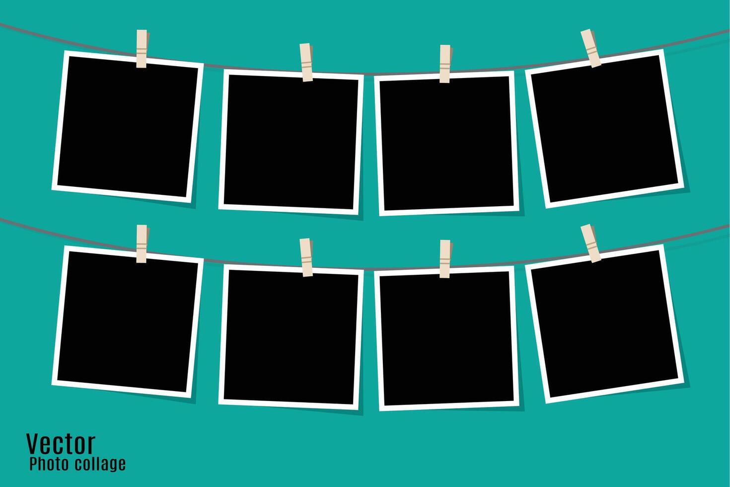 collage frame collection in flat design vector