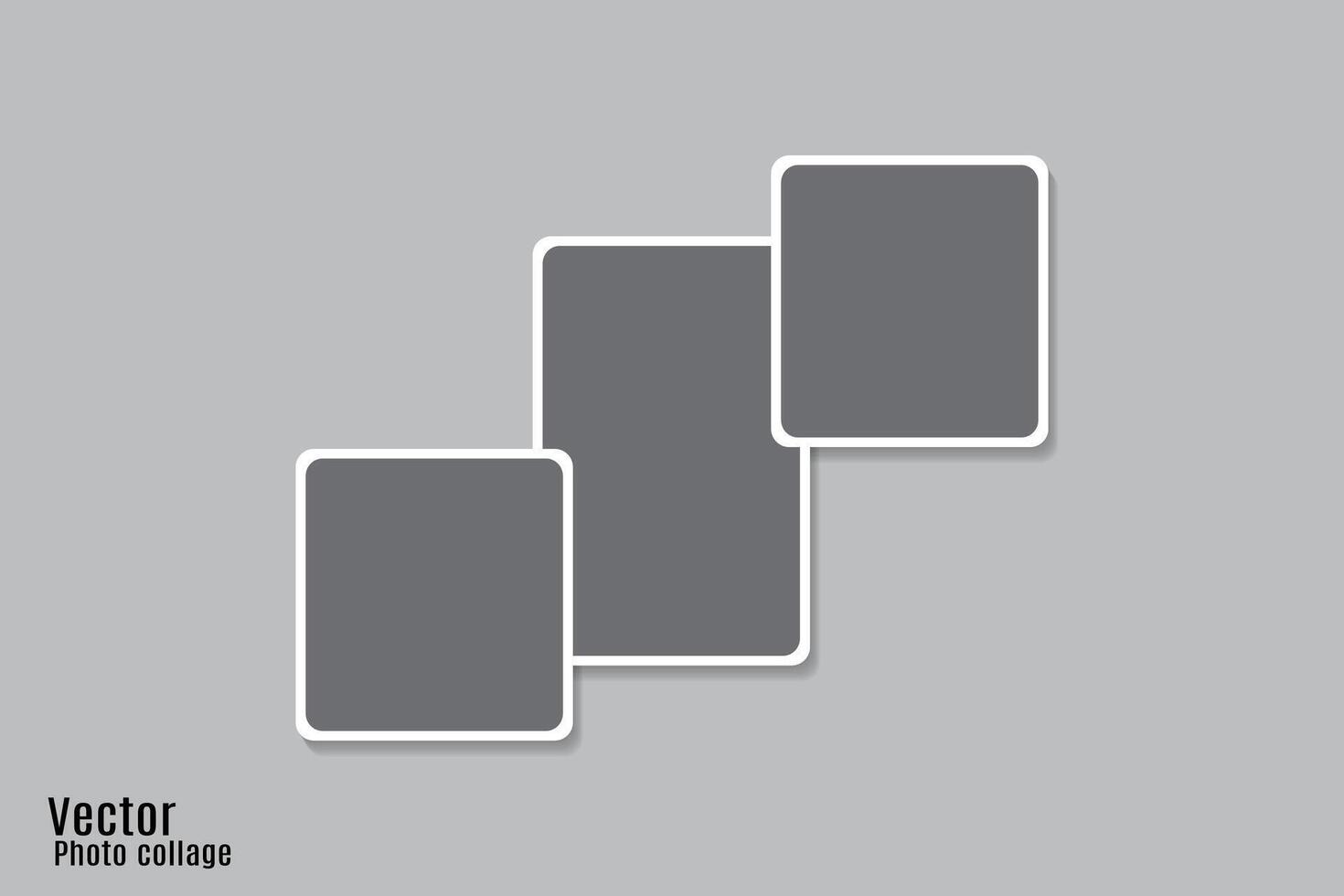 photo collage template vector