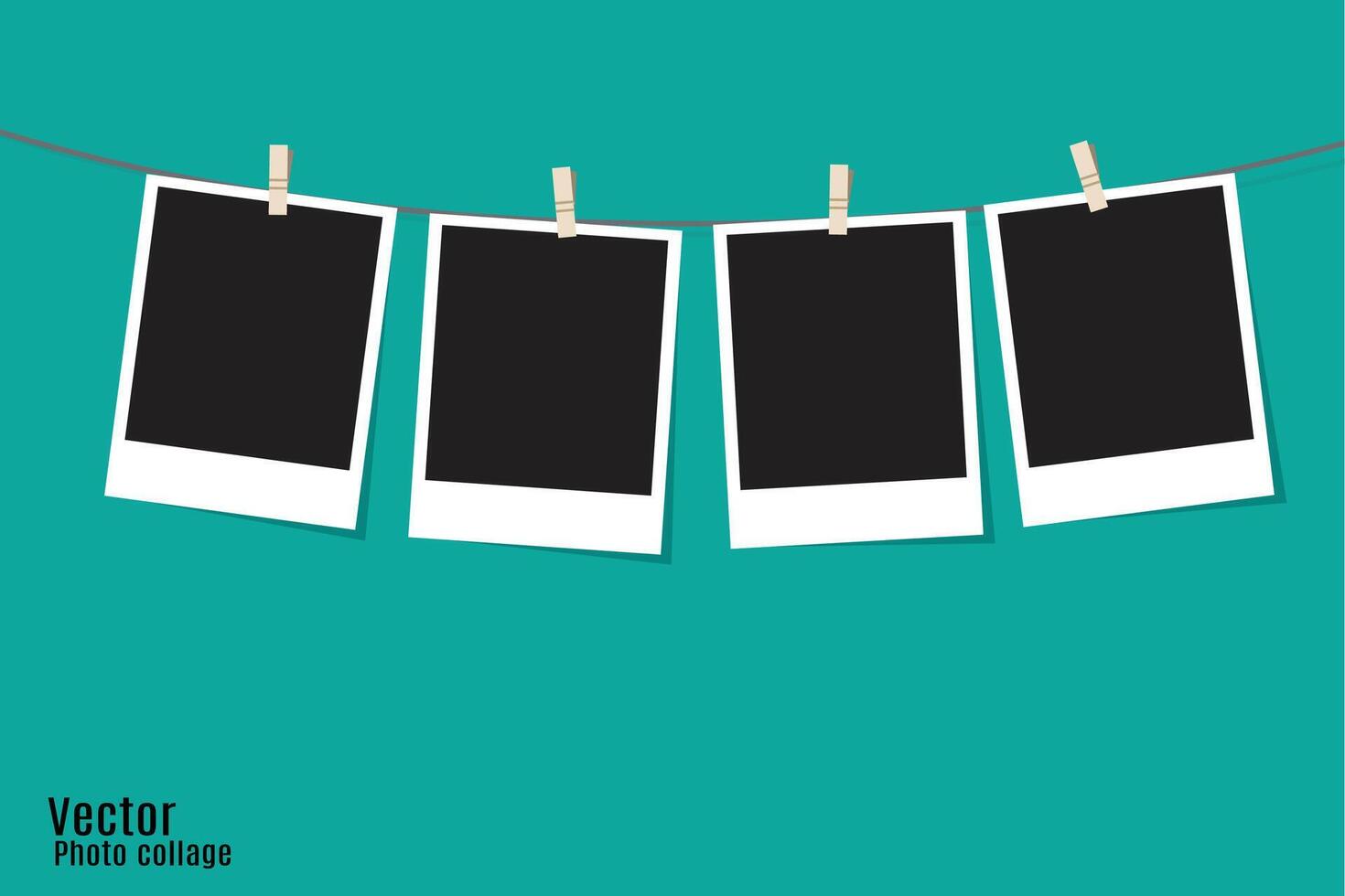 collage frame collection in flat design vector
