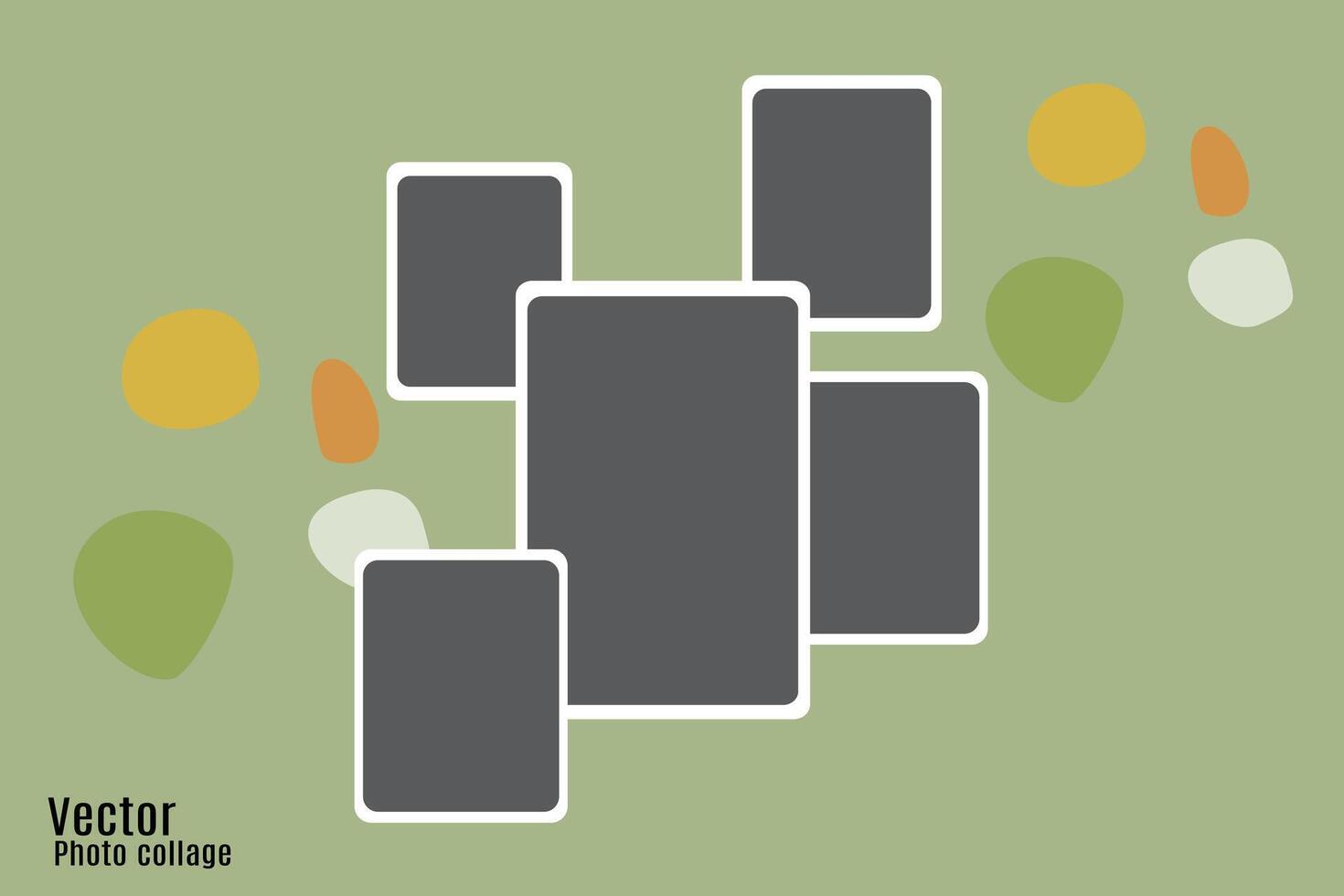 collage frames realistic photo templates with shadows vector