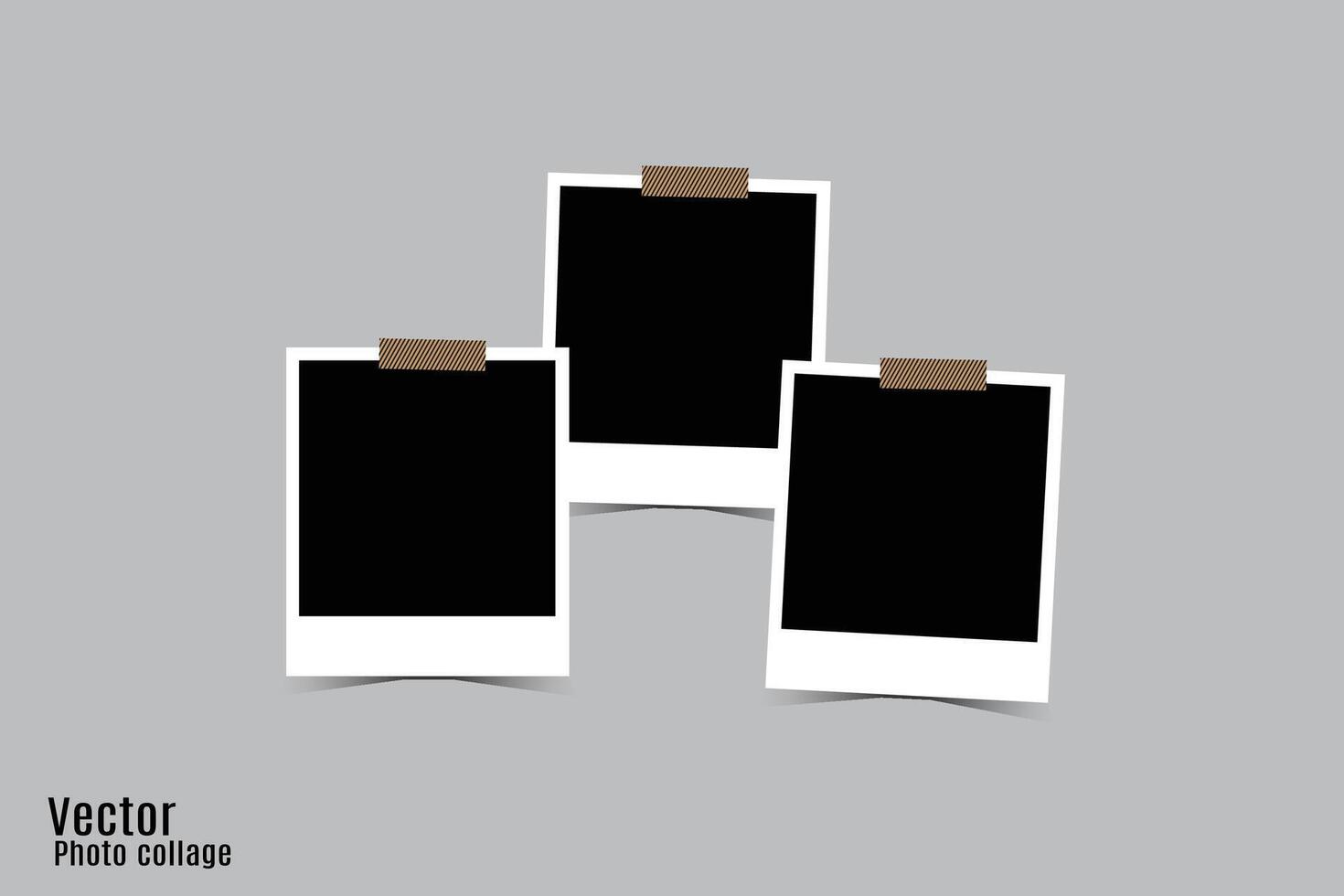 collage photo frame template vector