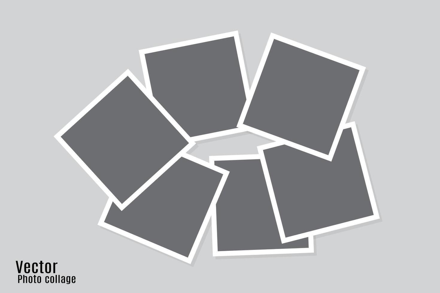 photo collage template vector