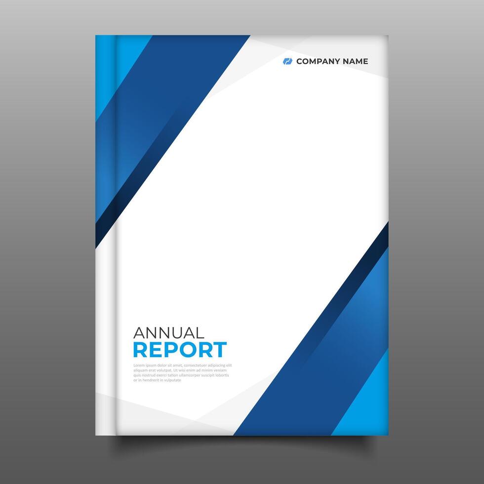 modern annual report cover book business design vector