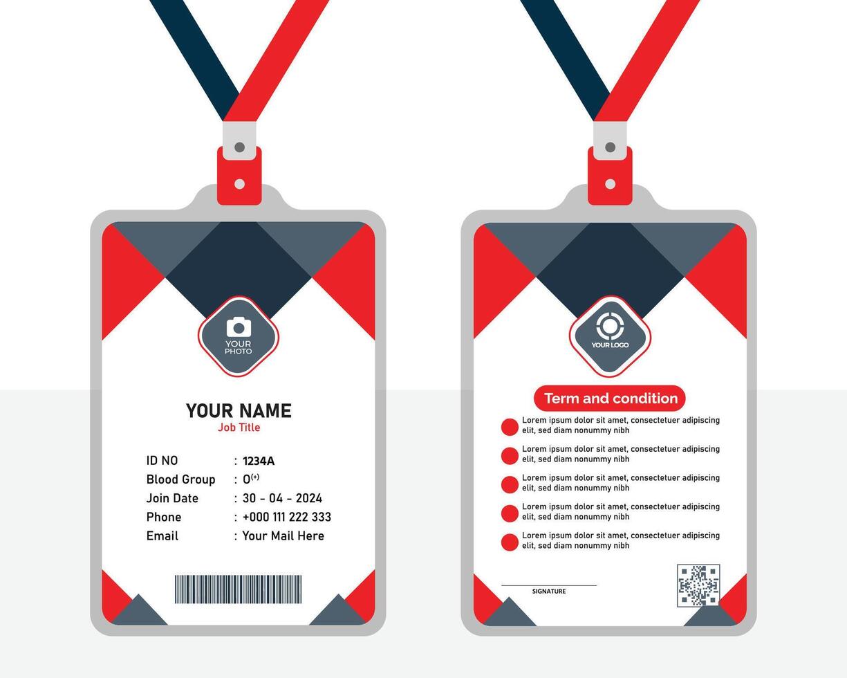 Free Id card template vector