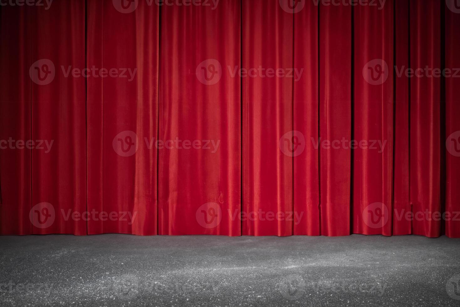 Pre-Performance Closed Stage Curtain in Theater photo