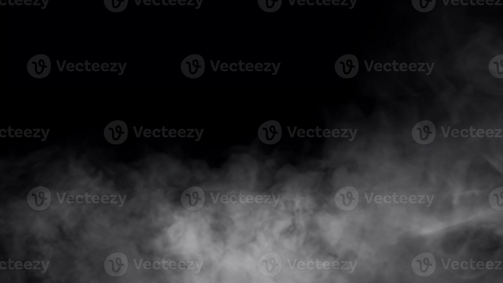 White Smoke on Black Background - Isolated Atmospheric Effect photo