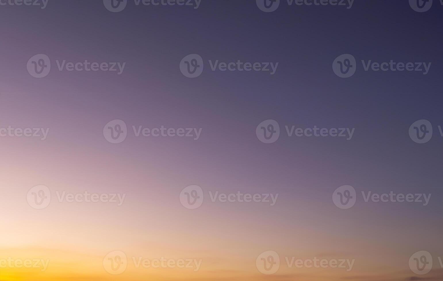 Tranquil Sunrise Sky with Copy Space, Predawn Gradient of Orange and Blue Atmosphere photo