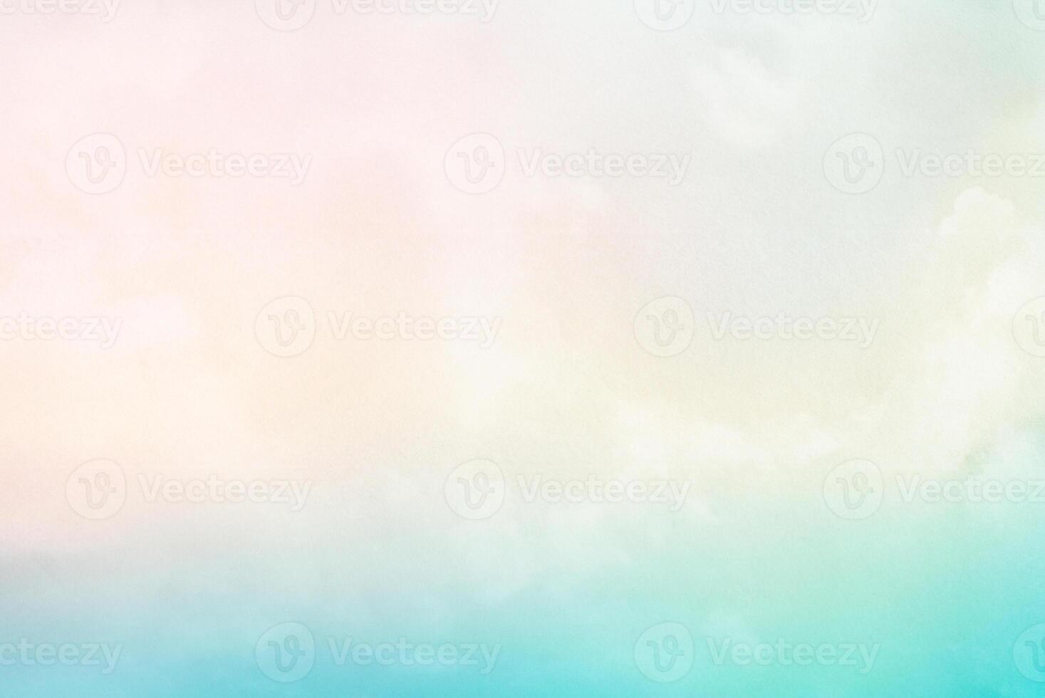 Abstract Nature Background, Soft Pastel Gradient Sky with Grunge Paper Texture photo