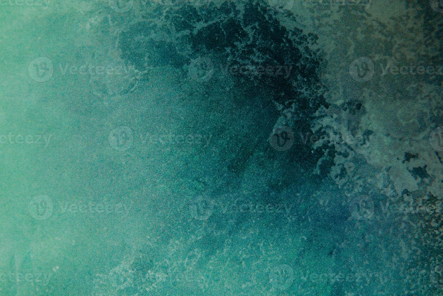 Calm Azure and Teal Abstract Watercolor Backgrounds photo