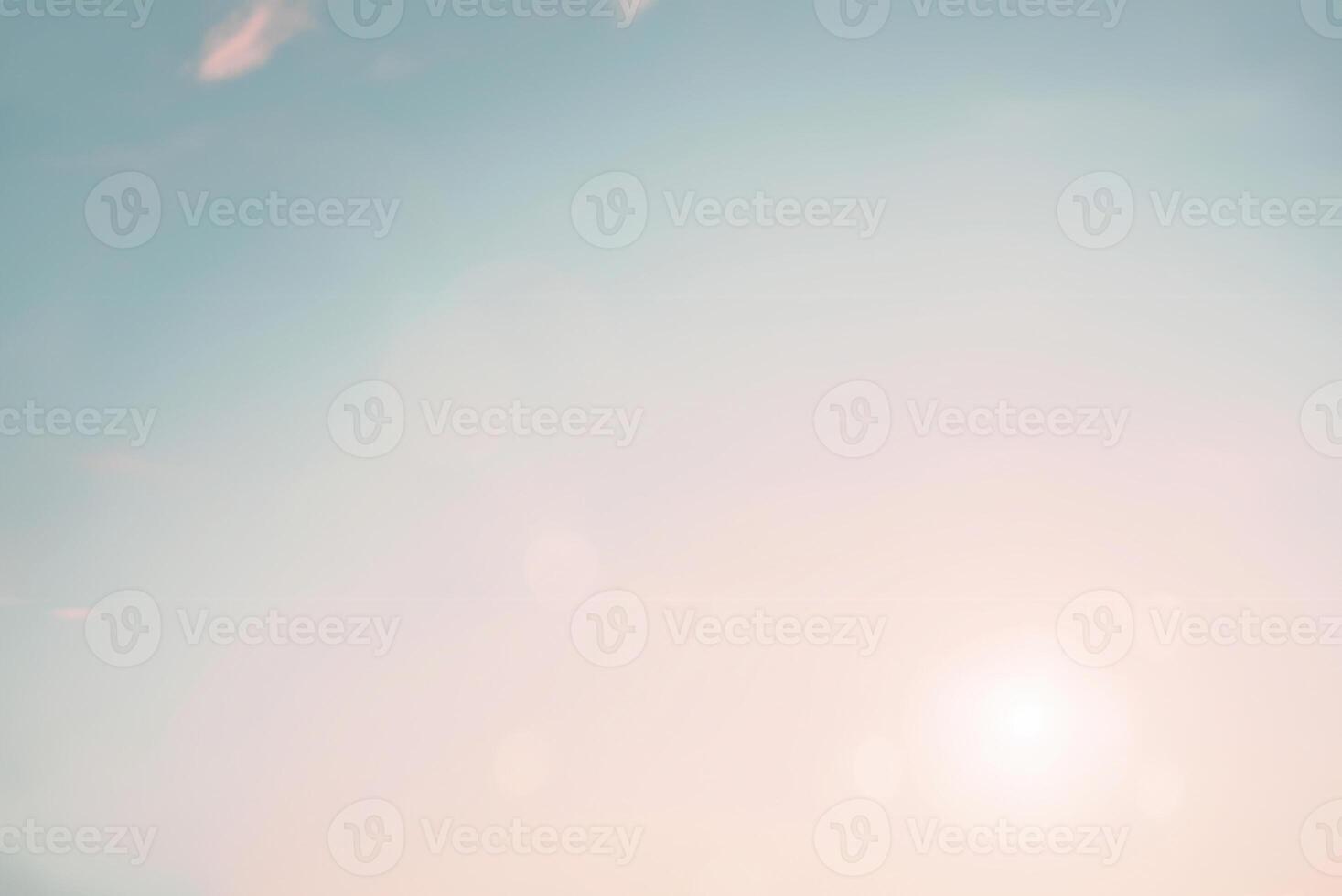 Tranquil Morning Sky Bokeh, Abstract Nature Background with Soft Blur, Sunset Glow, and Autumn Serenity photo
