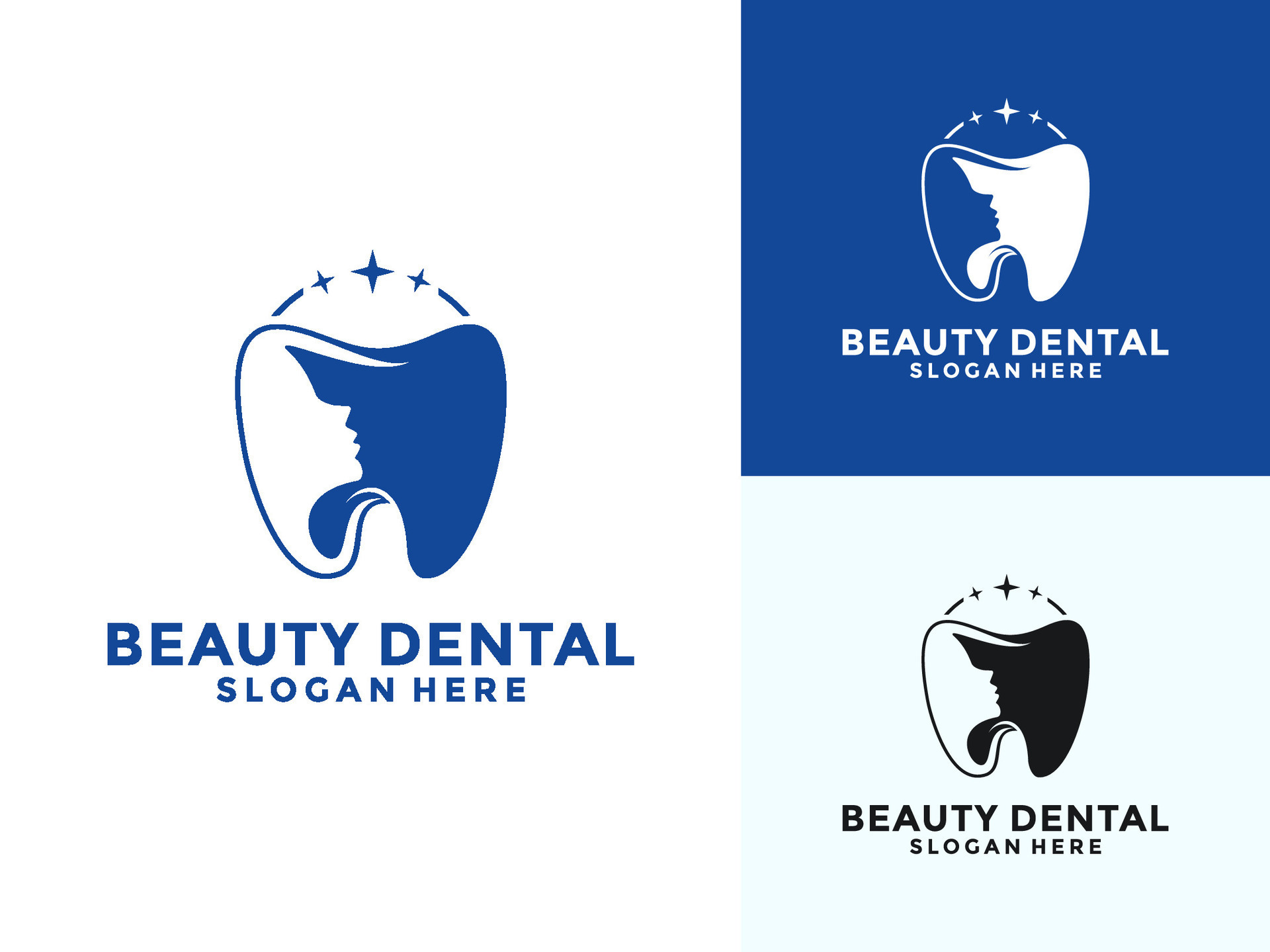 Dental beauty logo design , dental clinic tooth logo design template