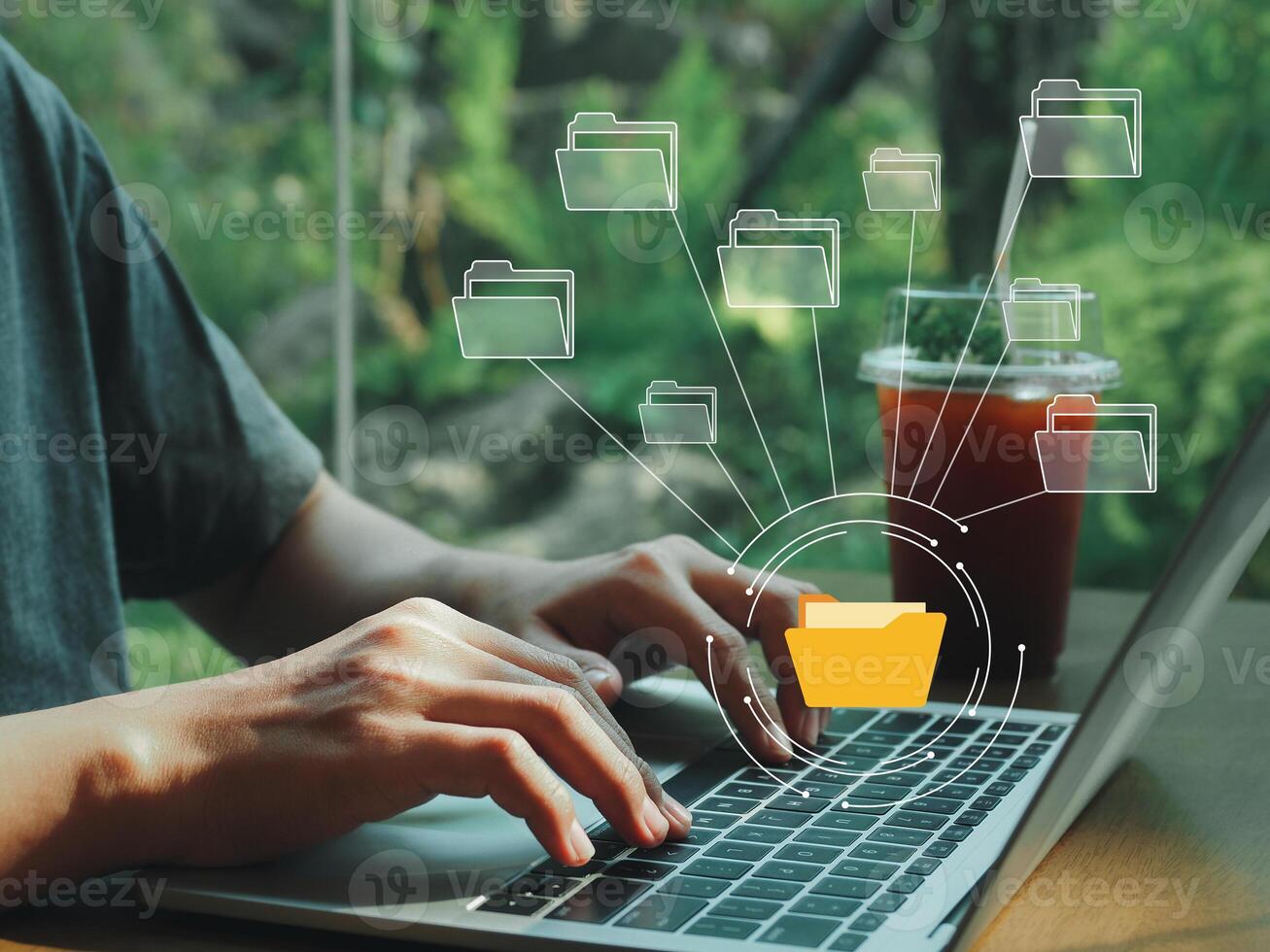 Document Management System DMS Online Document Management Fast and secure within the organization to search for file records. Maintaining files on large databases photo