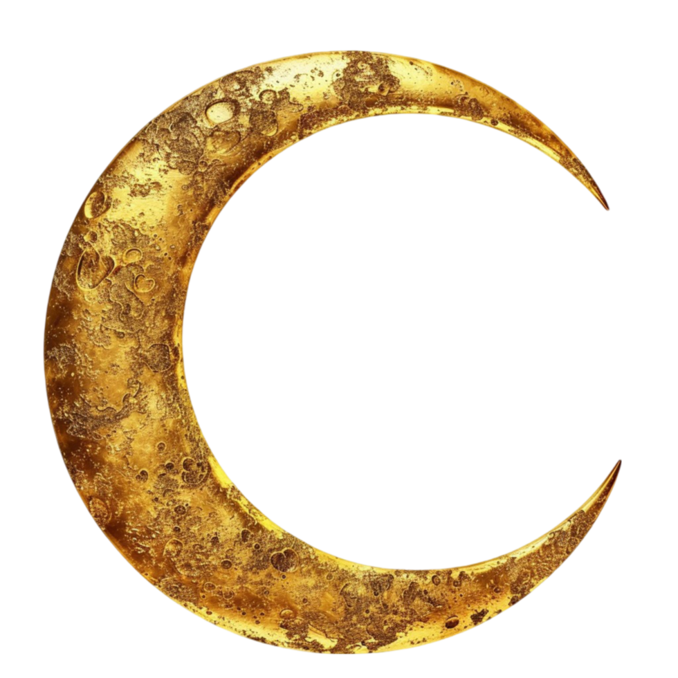 a golden crescent png