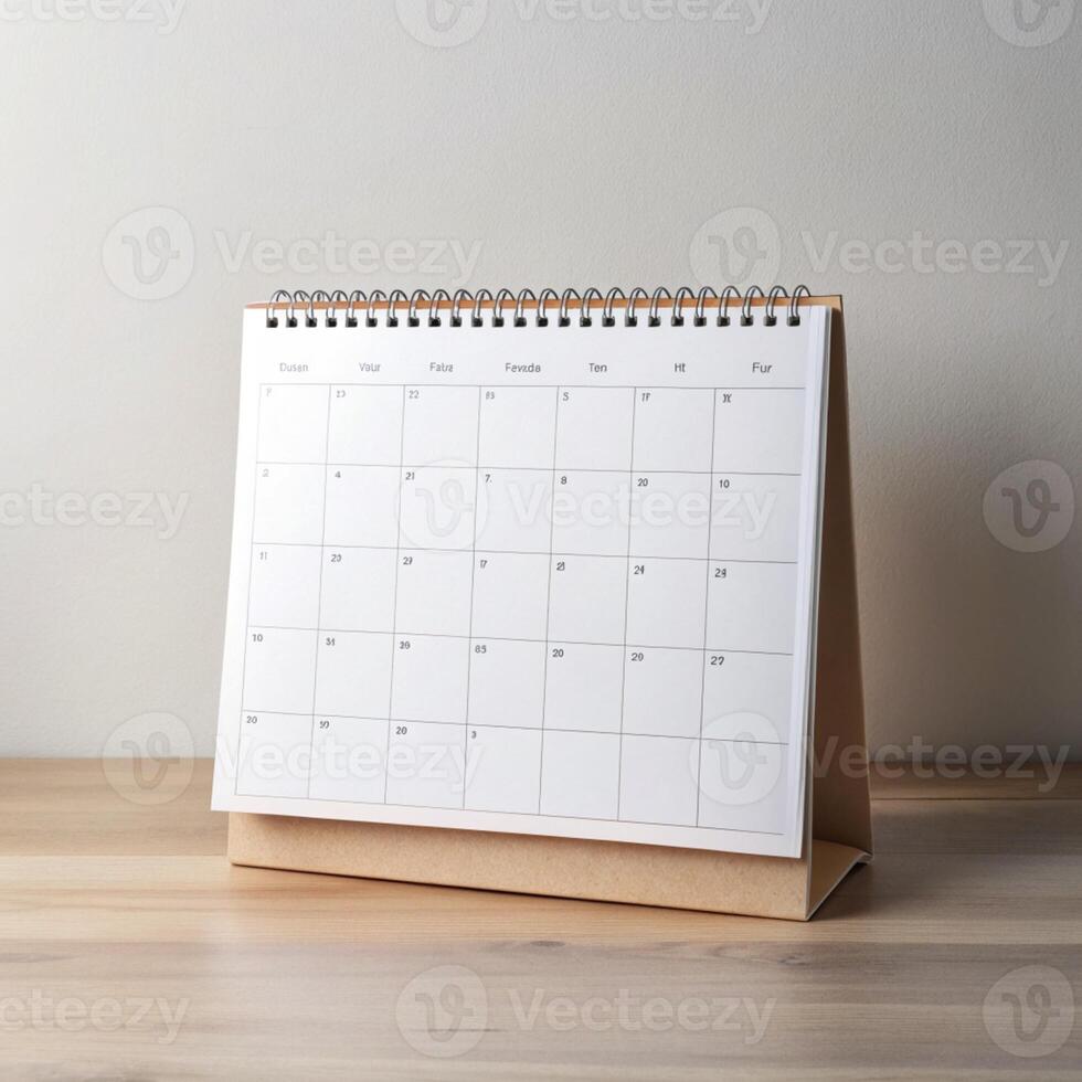 calendar mockup 3d render photo