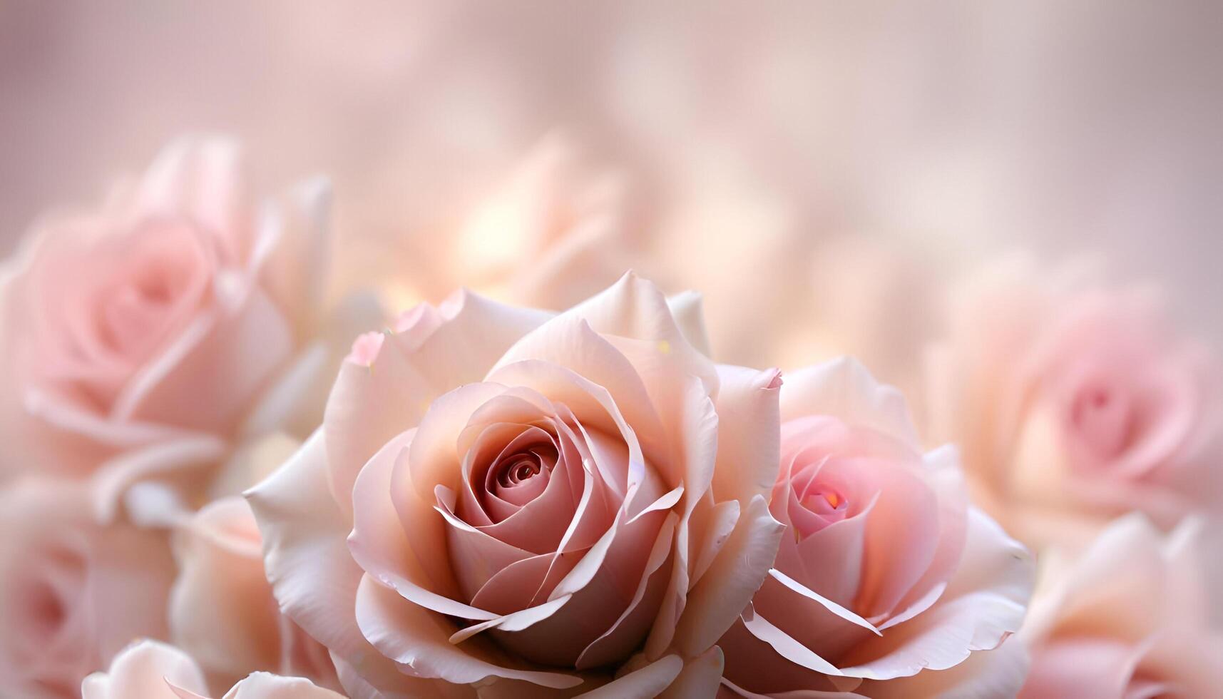 pink roses are shown in a photo of a bouquet