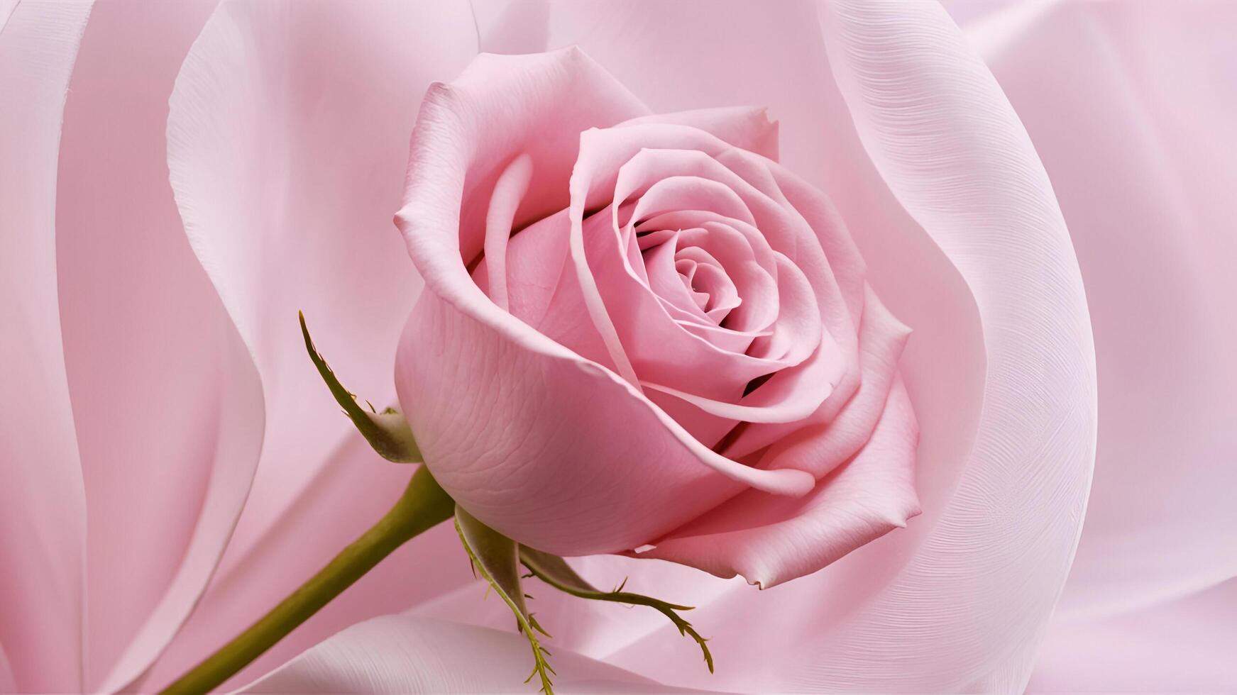 a pink rose is shown in the center of the image photo