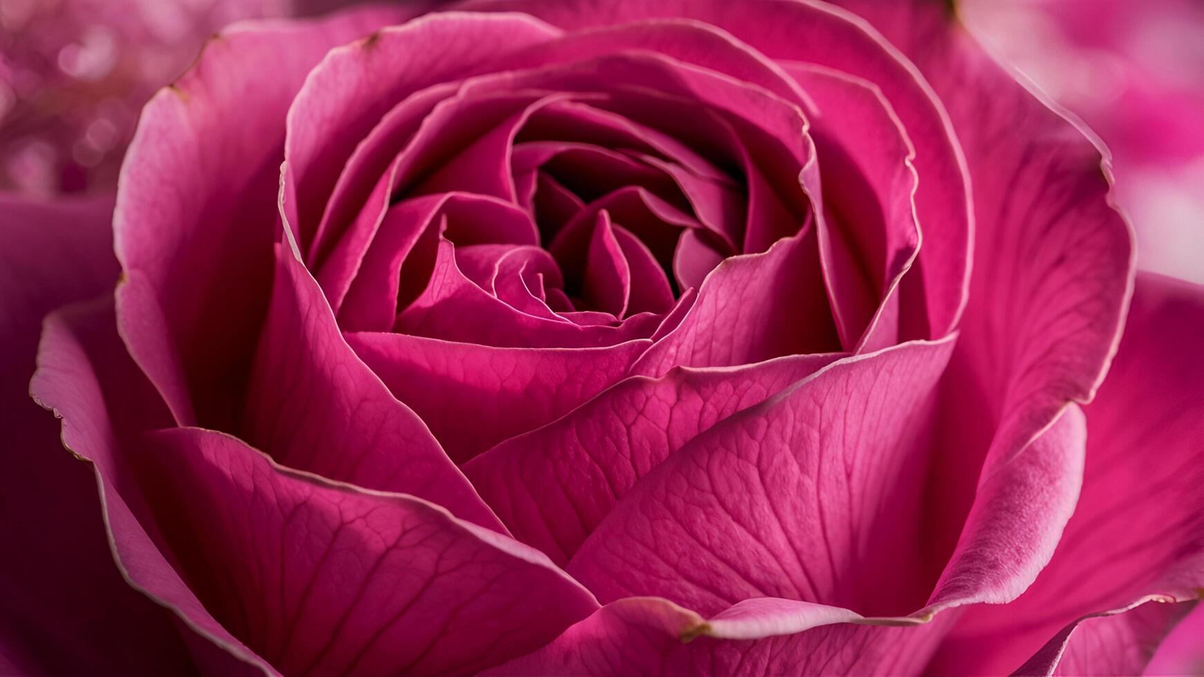a close up of a pink rose with a large center photo