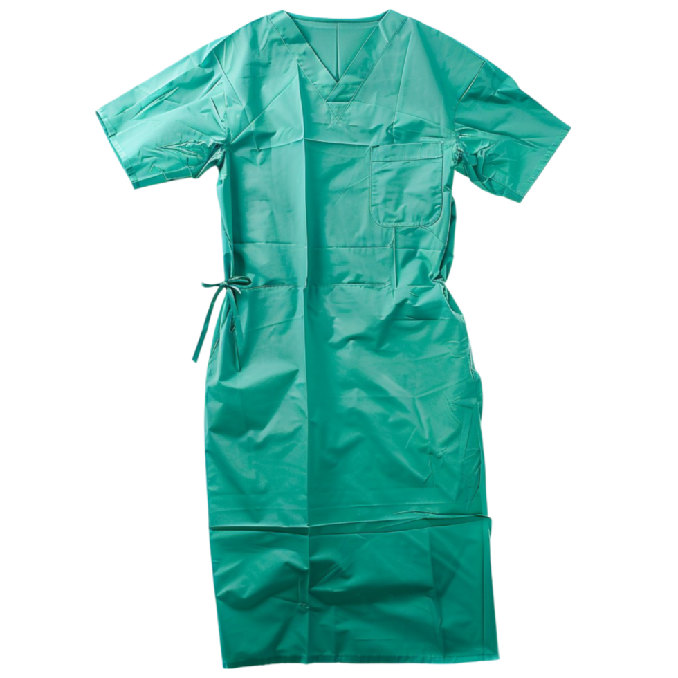 green medical gown png