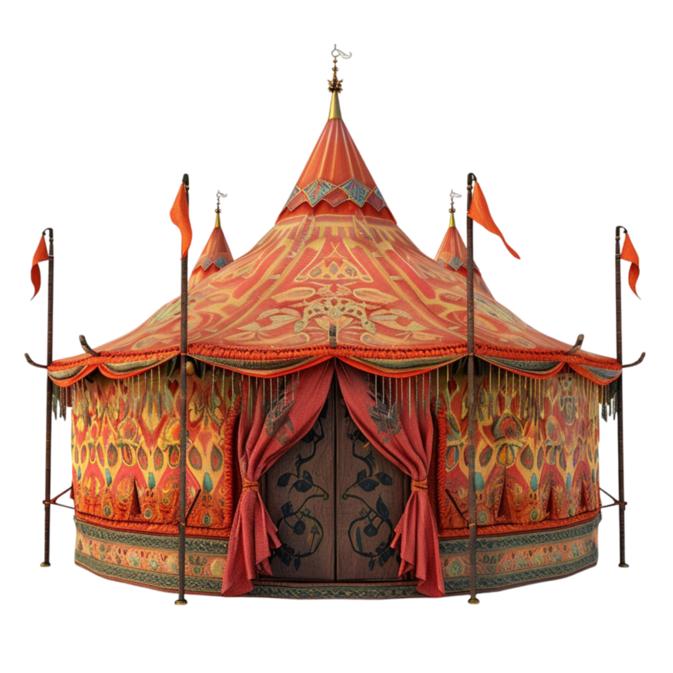 a circus tent with red curtains and a red curtain png