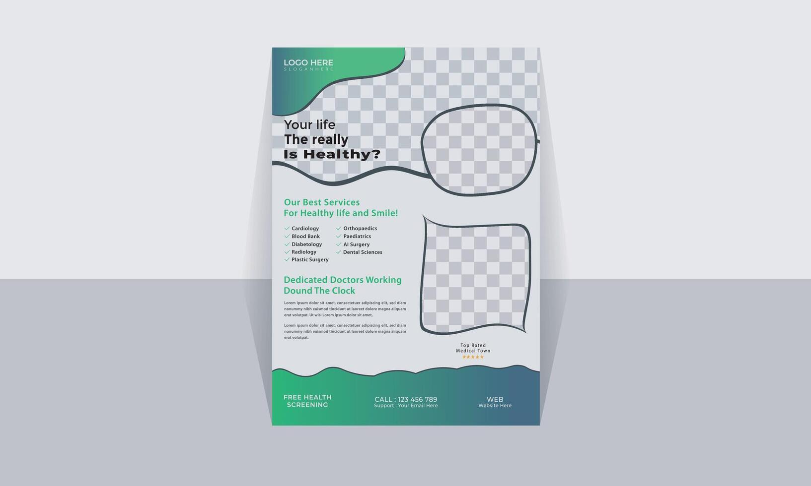 Medical Business Flyer Design vector