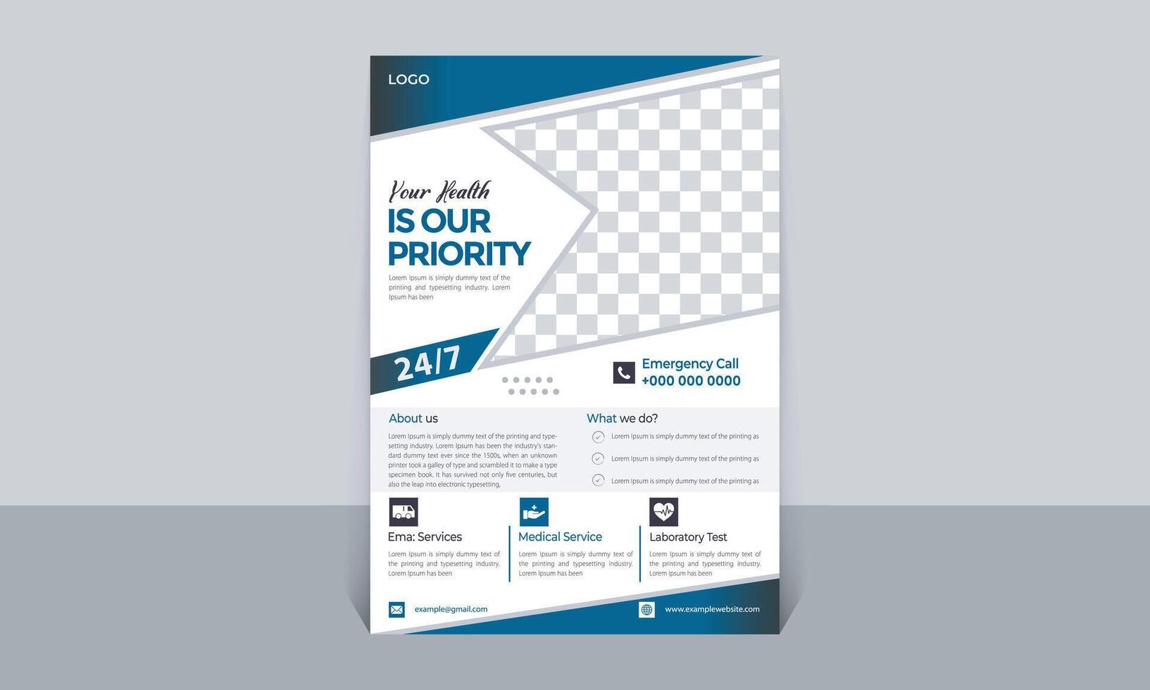 Medical Business Flyer Design vector