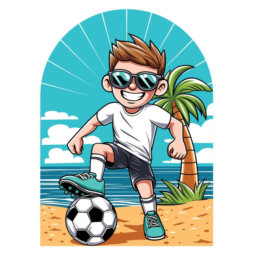 illustration of a person playing ball vector