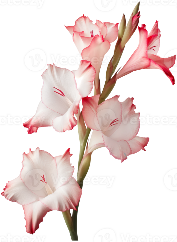 Sword lily illustration - Gladiolus Flower isolated on a transparent background png