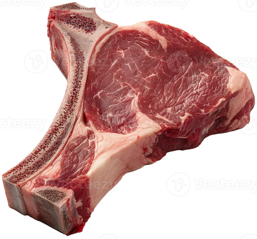 Steak illustration - Raw T bone steak isolated on a transparent background png