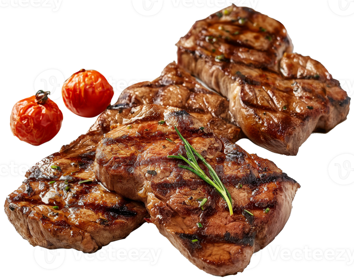 Steak illustration Delicious Grilled Beef Steaks isolated on a transparent background png