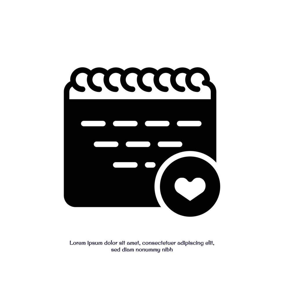 save the date solid icon design good for web or mobile app vector