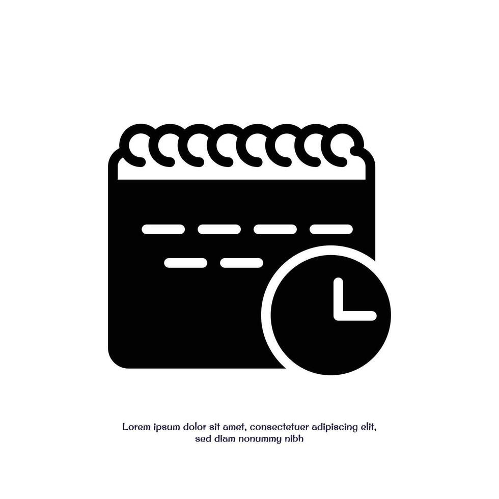 schedule solid icon design good for web or mobile app vector