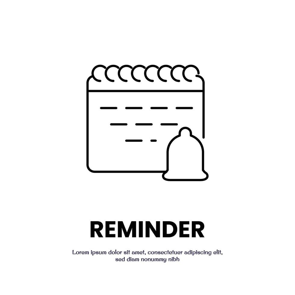 reminder thin outline icon design good for web or mobile app vector