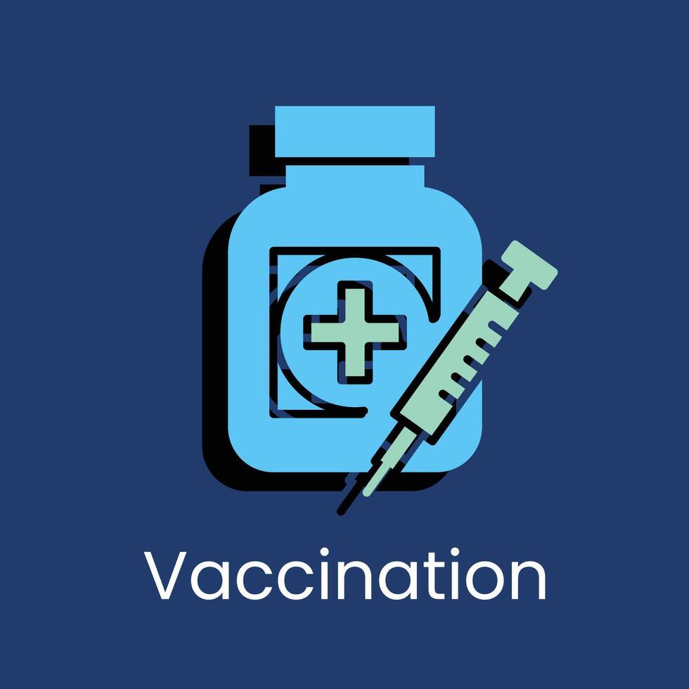 vaccination colored icon design good for web or mobile app vector