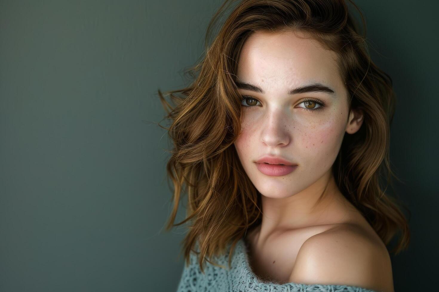 Elegant and Radiant Woman. Captivating Beauty in Graceful Poses and Stylish Fashion photo