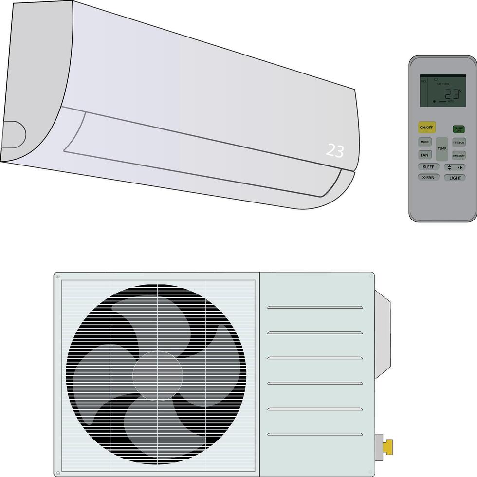 Air cooler conditioner isolated on a white background cool design vector