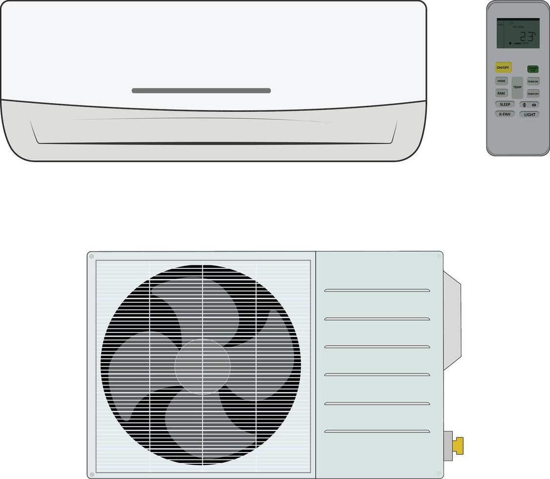 Air conditioner isolated on a white background illustration vector