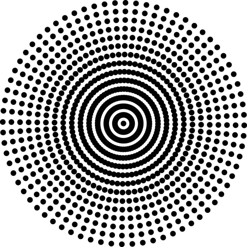 Dotted circle pattern isolated on white background illustration vector
